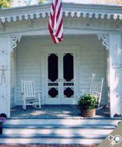 Veranda double screen & storm door. Browse more Victorian door deisgns which can be made into a double door like this one.